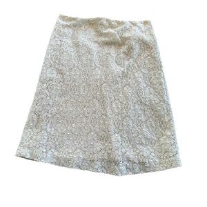 VTG Michael Kors Cream Off White Lace A Line Skirt Romantic Cottagecore Y2K 14